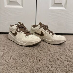 Nike Cream and Brown Sneakers